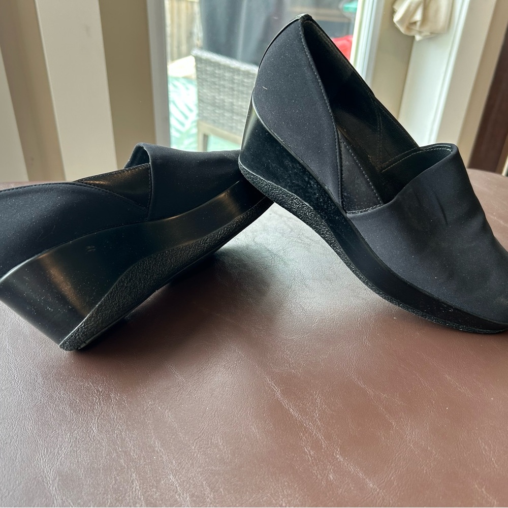 Stuart Weitzman Chic Black Women's Wedge Shoes